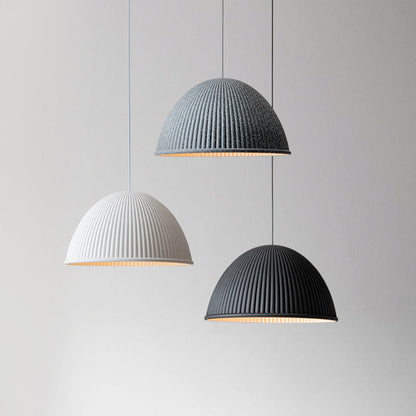 Valentina Modern Semi Resin Pendant Light, Grey/Black/White