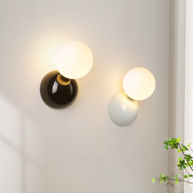 Applique d'intérieur LED moderne Valentina noir blanc métal salon