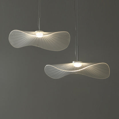 Arisha Designer Lampe à suspension en métal en forme de feuille de lotus Blanc
