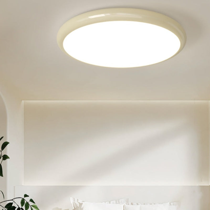 Muto Retro Circle Unterputz-Deckenleuchte aus weißem Metall für Schlafzimmer