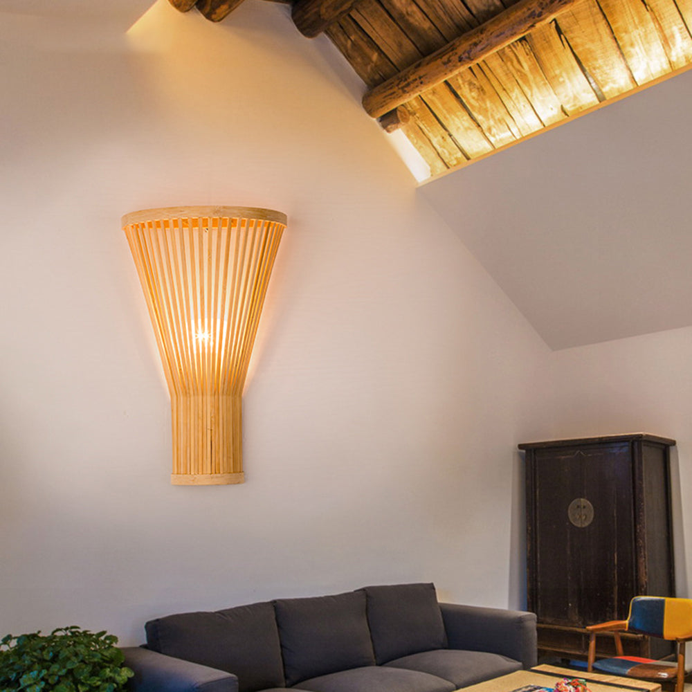 Muto Led Wall Mounted Bedside Lamp, Rattan/, Bedroom