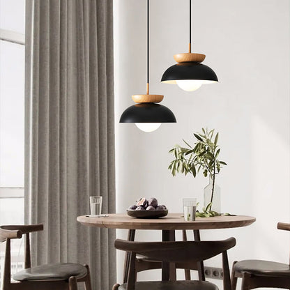 Muto Nordic Suspension/Plafonnier Bois/Métal Noir Cuisine Balcon