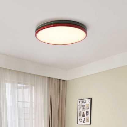 Arisha Moderne LED-Deckenleuchte für Unterputzmontage, Rot, Wohnzimmer, Schlafzimmer