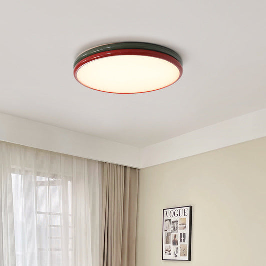 Arisha Moderne LED-Deckenleuchte für Unterputzmontage, Rot, Wohnzimmer, Schlafzimmer