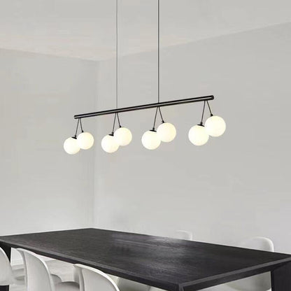 Valentina Nordic LED-Kronleuchter aus schwarzem Metall/Glas für Esszimmer/Wohnzimmer/Schlafzimmer