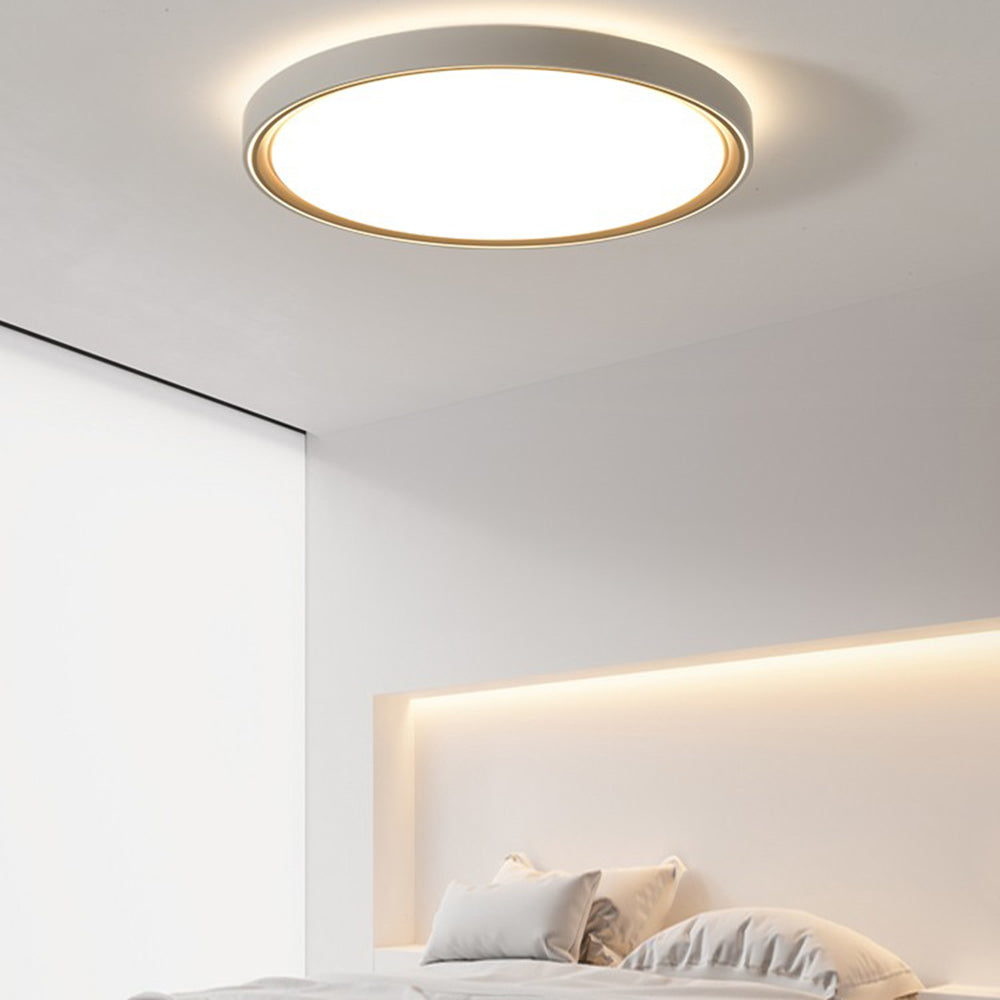 Arisha Minimalist Round/Square Metal/ Flush Mount Ceiling Light, Gold