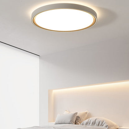 Arisha Minimalist Round/Square Metal/ Flush Mount Ceiling Light, Gold