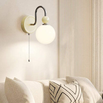 Valentina Modern LED Indoor Wall Lamp Red/Coffee Metal/Glass Bedroom