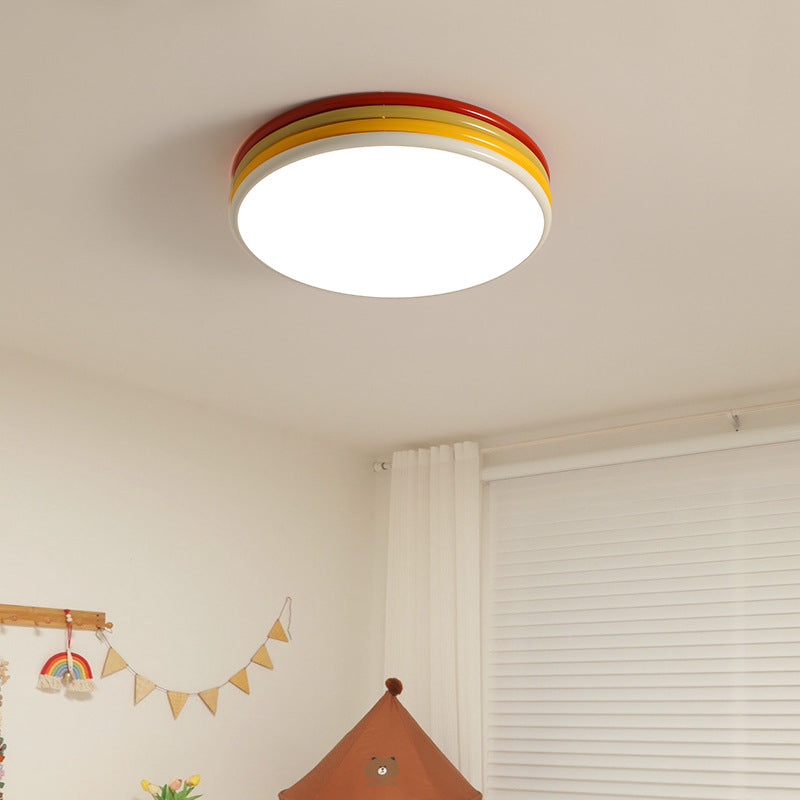 Arisha Moderne LED-Deckenleuchte für Unterputzmontage, Rot, Wohnzimmer, Schlafzimmer