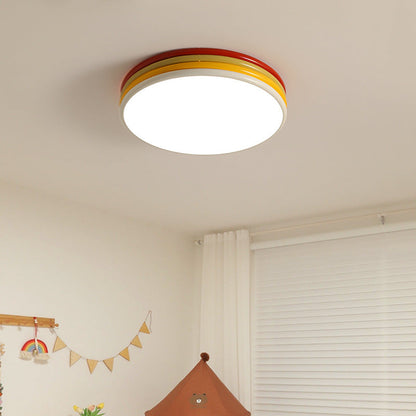 Arisha Moderne LED-Deckenleuchte für Unterputzmontage, Rot, Wohnzimmer, Schlafzimmer