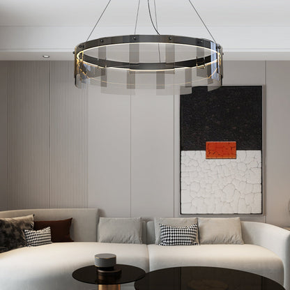 Arisha Modern Ring Metal Pendant Light, Black