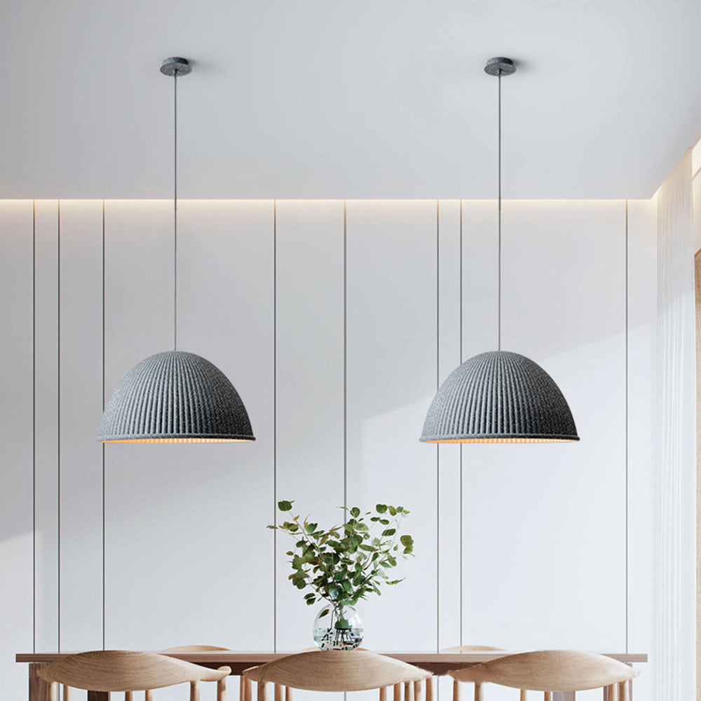 Valentina Modern Semi Resin Pendant Light, Grey/Black/White