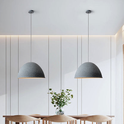 Valentina Modern Semi Resin Pendant Light, Grey/Black/White