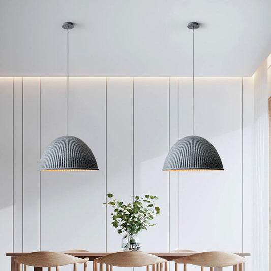 Valentina moderne semi-hars hanglamp, grijs/zwart/wit