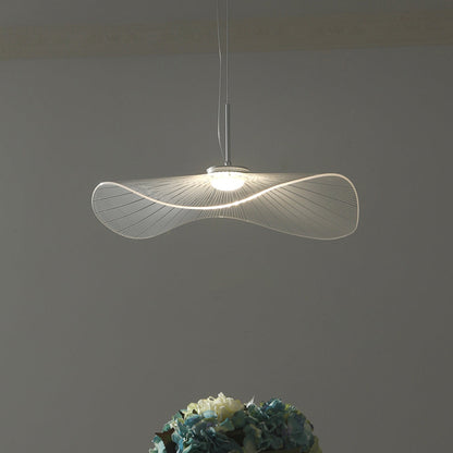 Arisha Designer Lampe à suspension en métal en forme de feuille de lotus Blanc