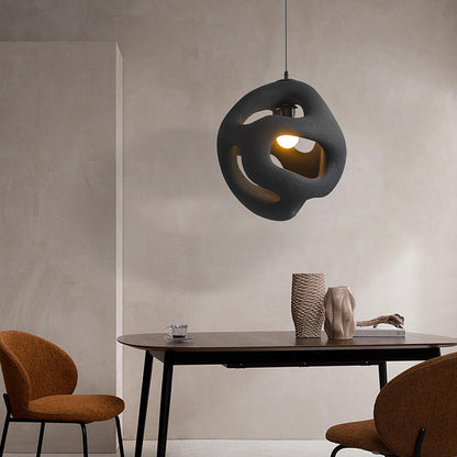 Avi Modern Metal/Resin White/Black Pendant Light