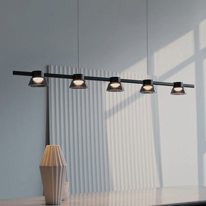 Arisha Modern Linear Metal Pendant Light,Black