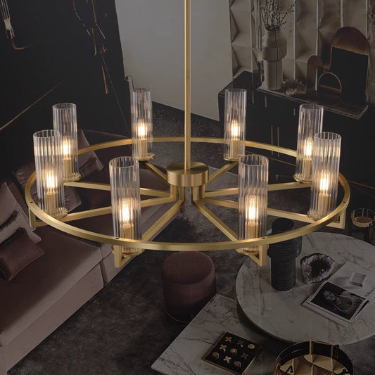 Arisha Postmoderne Designer-LED-Pendelleuchte aus Glas/Metall für Wohnzimmer/Badezimmer