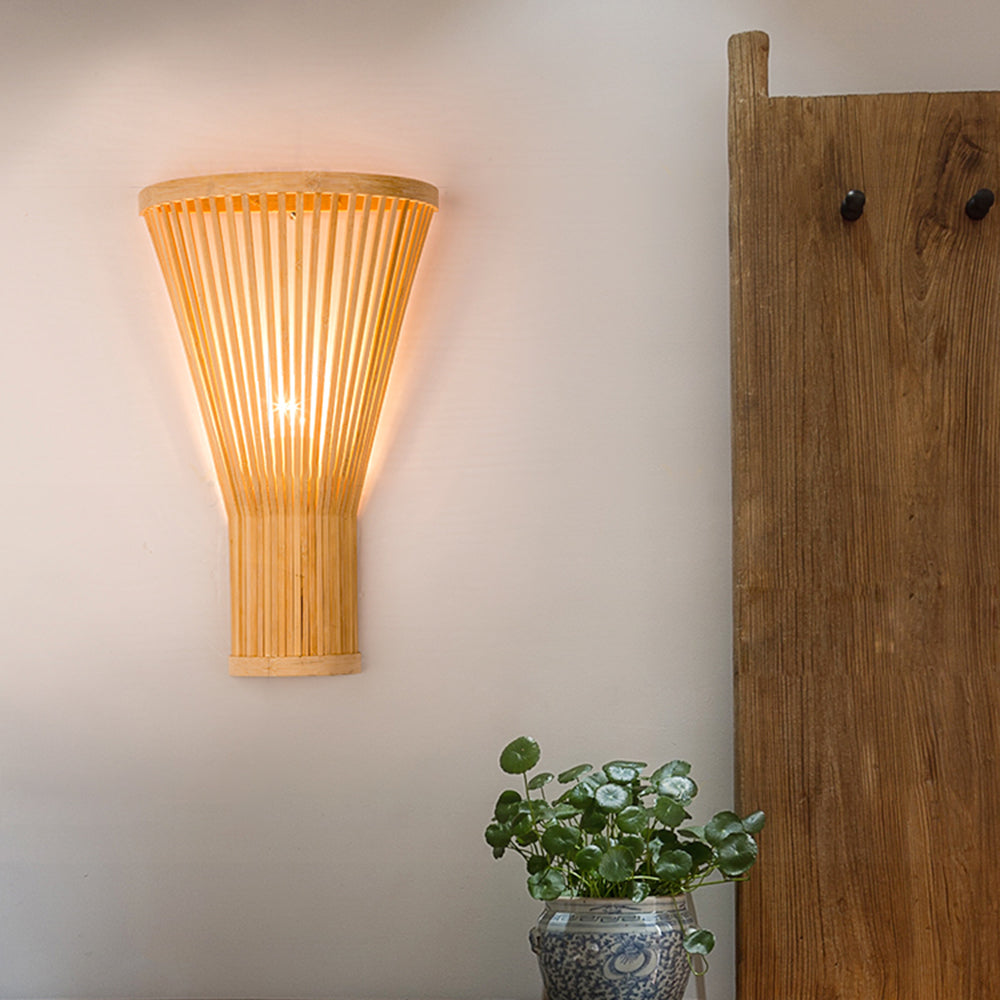 Muto Led Wall Mounted Bedside Lamp, Rattan/, Bedroom