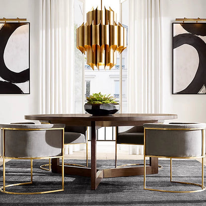 Arisha Simple Retro Creative Chandelier Brass Metal Bedroom