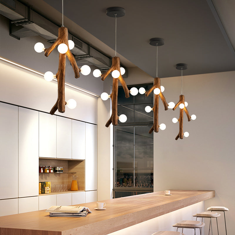 Epoch Scandinavische LED-kroonluchter Houten woonkamer Eetkamer Slaapkamer