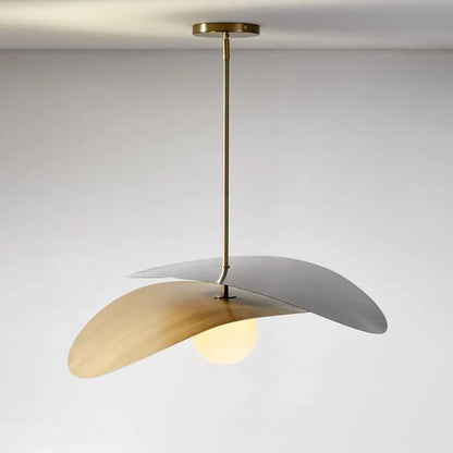 Arisha Lampe à suspension décorative géométrique en métal, noir/doré