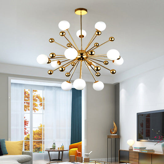 Silva Moderner LED-Kronleuchter aus Goldglas für Wohn-/Esszimmer/Schlafzimmer
