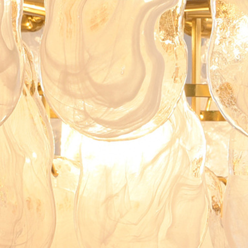 Lustre Kristy Élégant perle/verre/métal, blanc