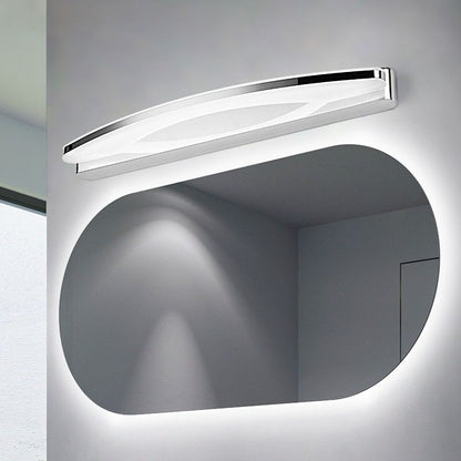 Arisha Minimalist Oval Vanity Wall Lamp, Chrome, Bedroom/Bathroom