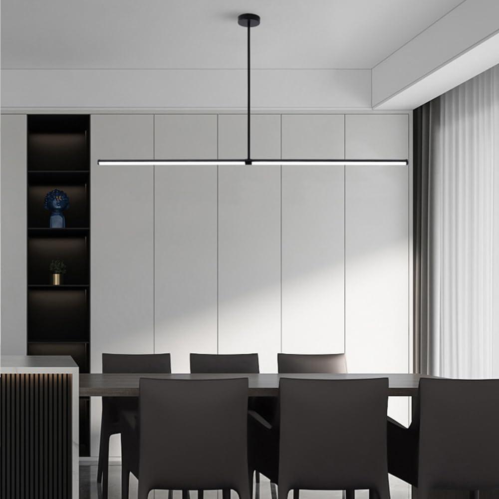 Suspension Arisha - Minimaliste Noire LED Moderne pour Salle à Manger et Bureau