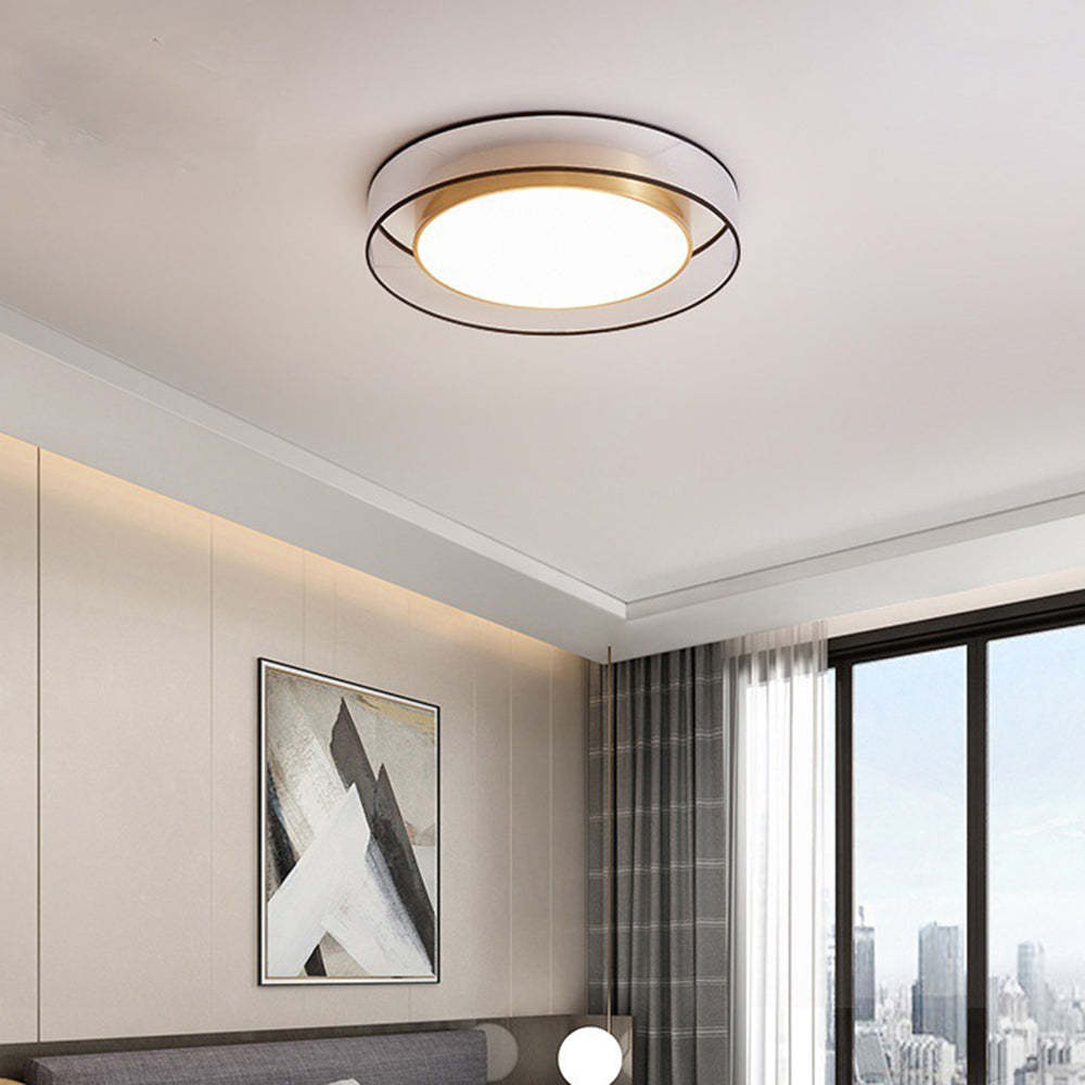 Arisha Nordic Modern Round LED Flush Mount Ceiling Light, Gold Copper