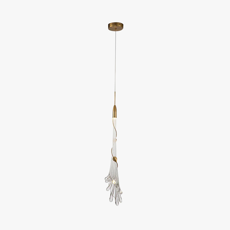 Arisha Lampe à suspension élégante en métal et verre en forme de fleur pour chambre à coucher