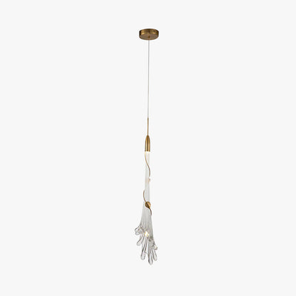 Arisha Lampe à suspension élégante en métal et verre en forme de fleur pour chambre à coucher