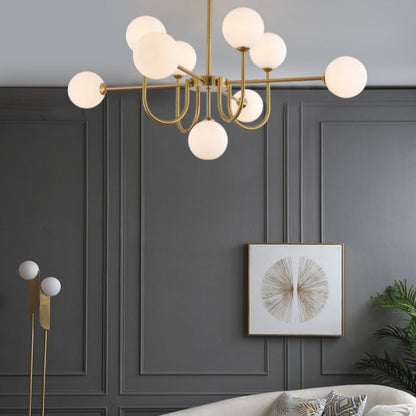 Valentina Lustre LED Moderne Or Verre Salon/Salle à Manger/Chambre