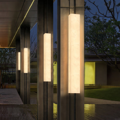 Ayen Modern Rectangular  Outdoor Wall Lamp, White
