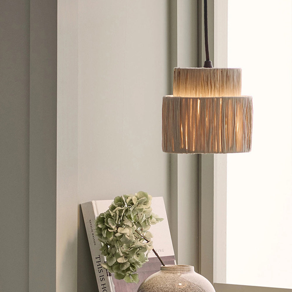 Suspension en rotin rustique Boho Muto, 3 styles