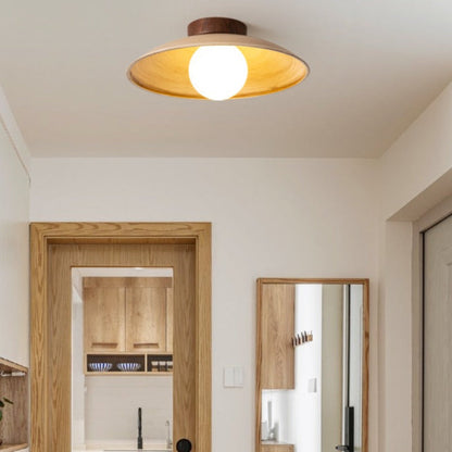Muto Vintage Flush Mount Ceiling Light Wood/Metal/Glass Bar/Hotel