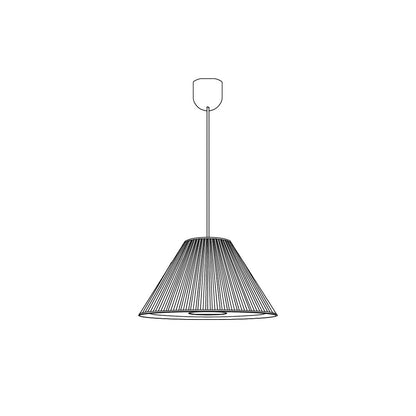 Ritta Pleated Pendant Light Wabi Sabi, Metal/Fabric, Living Room