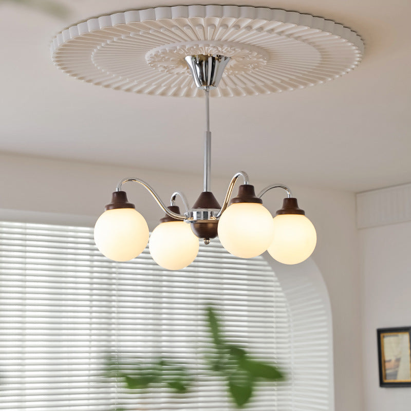 Französischer LED-Kronleuchter Valentina, Chrom, Gold, für Wohnzimmer/Schlafzimmer