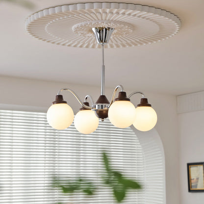 Französischer LED-Kronleuchter Valentina, Chrom, Gold, für Wohnzimmer/Schlafzimmer