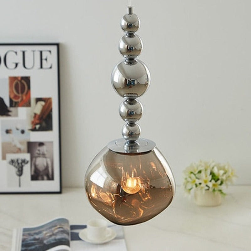 Valentina Retro LED Pendant Light Chrome Metal/ Bedroom