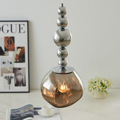 Valentina Retro LED Pendant Light Chrome Metal/ Bedroom