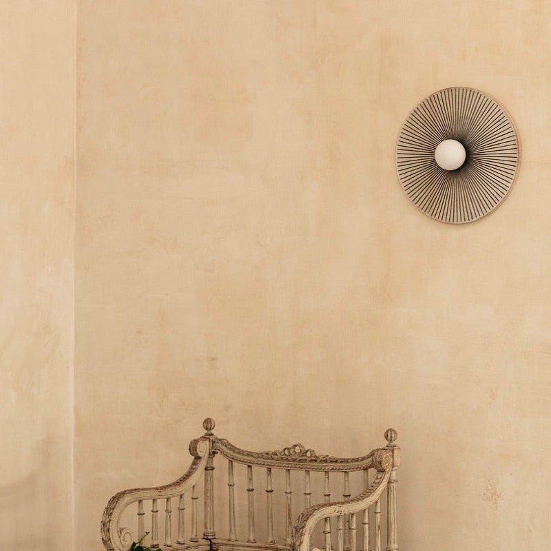 Valentina Vintage binnenwandlamp cirkel hars woonkamer slaapkamer
