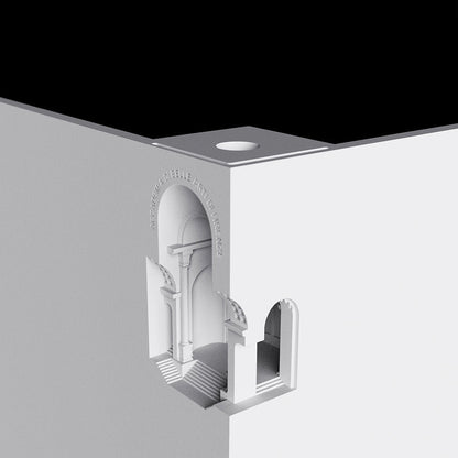 Arisha Art Deco Flush LED Plaster Wall Lamp, White