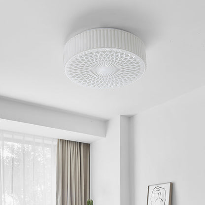 Valentina Modern Cream LED Flush Mount Ceiling Light Glass Study Bedroom
