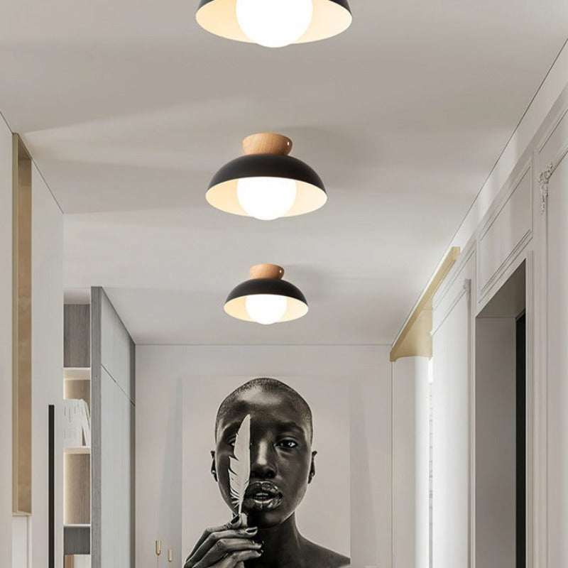 Muto Nordic Suspension/Plafonnier Bois/Métal Noir Cuisine Balcon