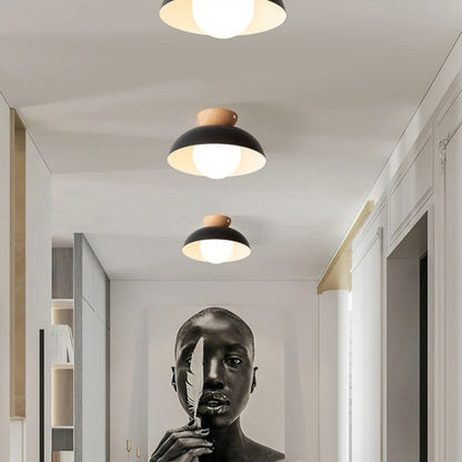 Muto Nordic Suspension/Plafonnier Bois/Métal Noir Cuisine Balcon