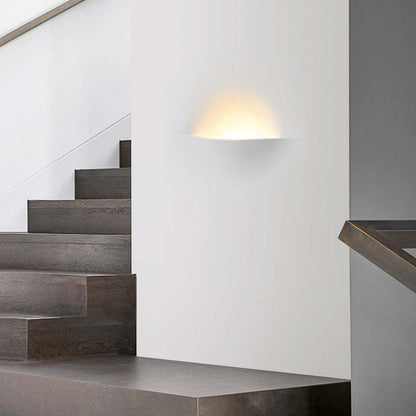 Aria Modern Recessed Metal/Plaster LED Wall Lamp, White