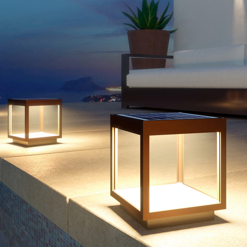 Ferra Contemporary Solar Rechargeable Outdoor Floor Lamp