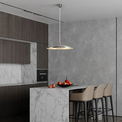 Arisha  kitchen  Pendant Light White& Nickel Post Modern
